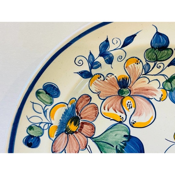 Colonial Williamsburg Delft Polychrome Chinoiserie 13" Round Platter - Picture 5 of 12